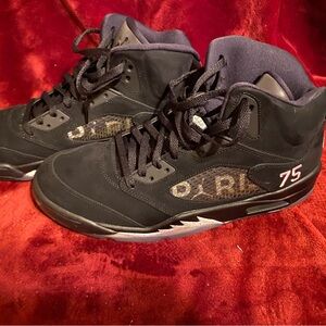 Jordan Black and Gray High-Top Sneakers